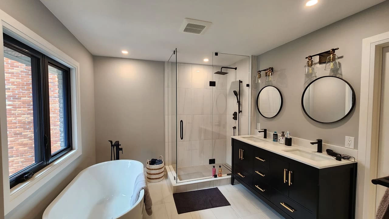 Bathroom lighting and electrical installation in GTA home